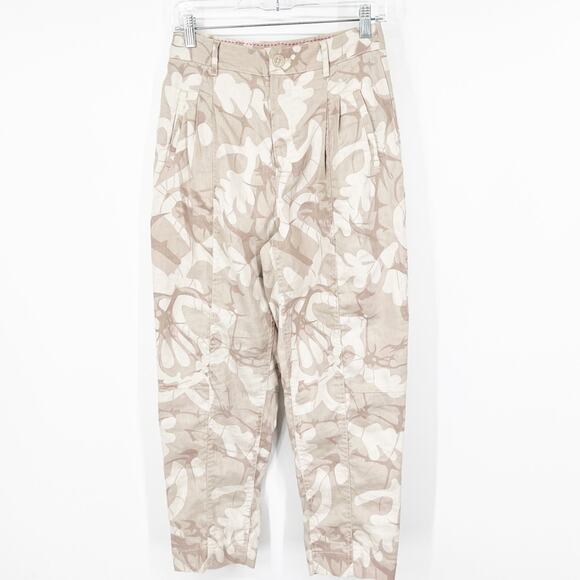 Anthropologie Frannie Linen Blend Pants High Rise - Picture 2 of 8